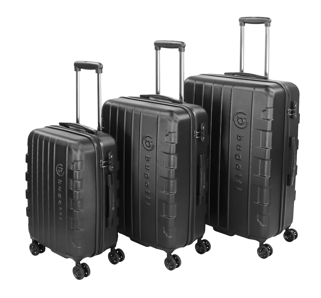 BUGATTI Galatea Hartschalenkoffer 3er Set 55/66/75cm, schwarz BUGATTI Galatea Hartschalenkoffer 3er Set 55/66/75cm, schwarz