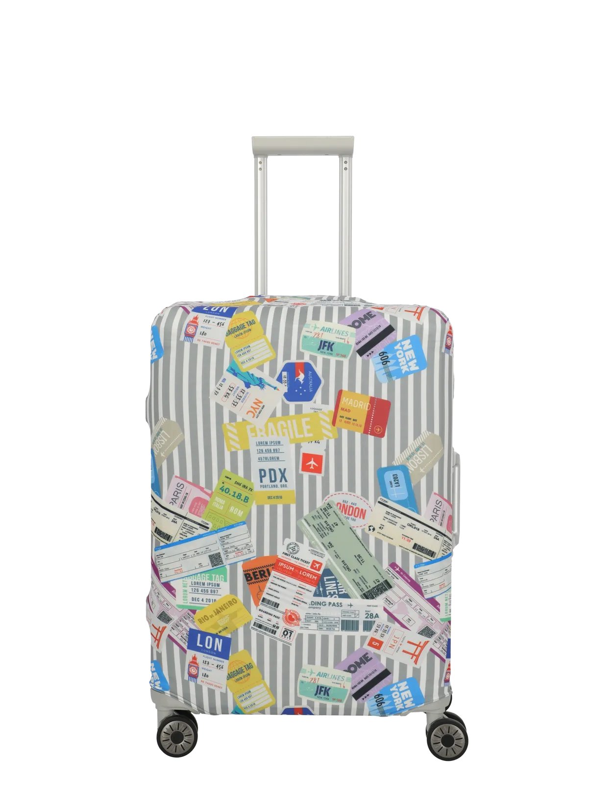 Travelite ACCESSOIRES Kofferhülle M, Multi.Color/Tickets Travelite ACCESSOIRES Kofferhülle M, Multi.Color/Tickets