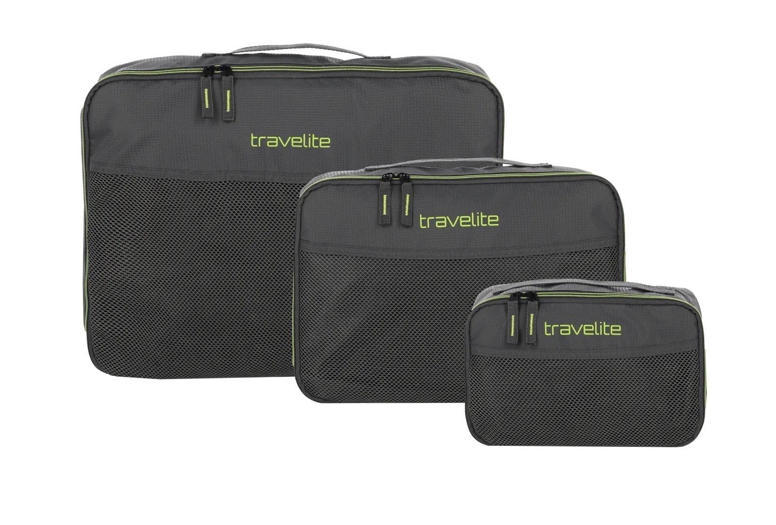 Travelite ACCESSOIRES Packing Cubes 3er, Anthrazit Travelite ACCESSOIRES Packing Cubes 3er, Anthrazit