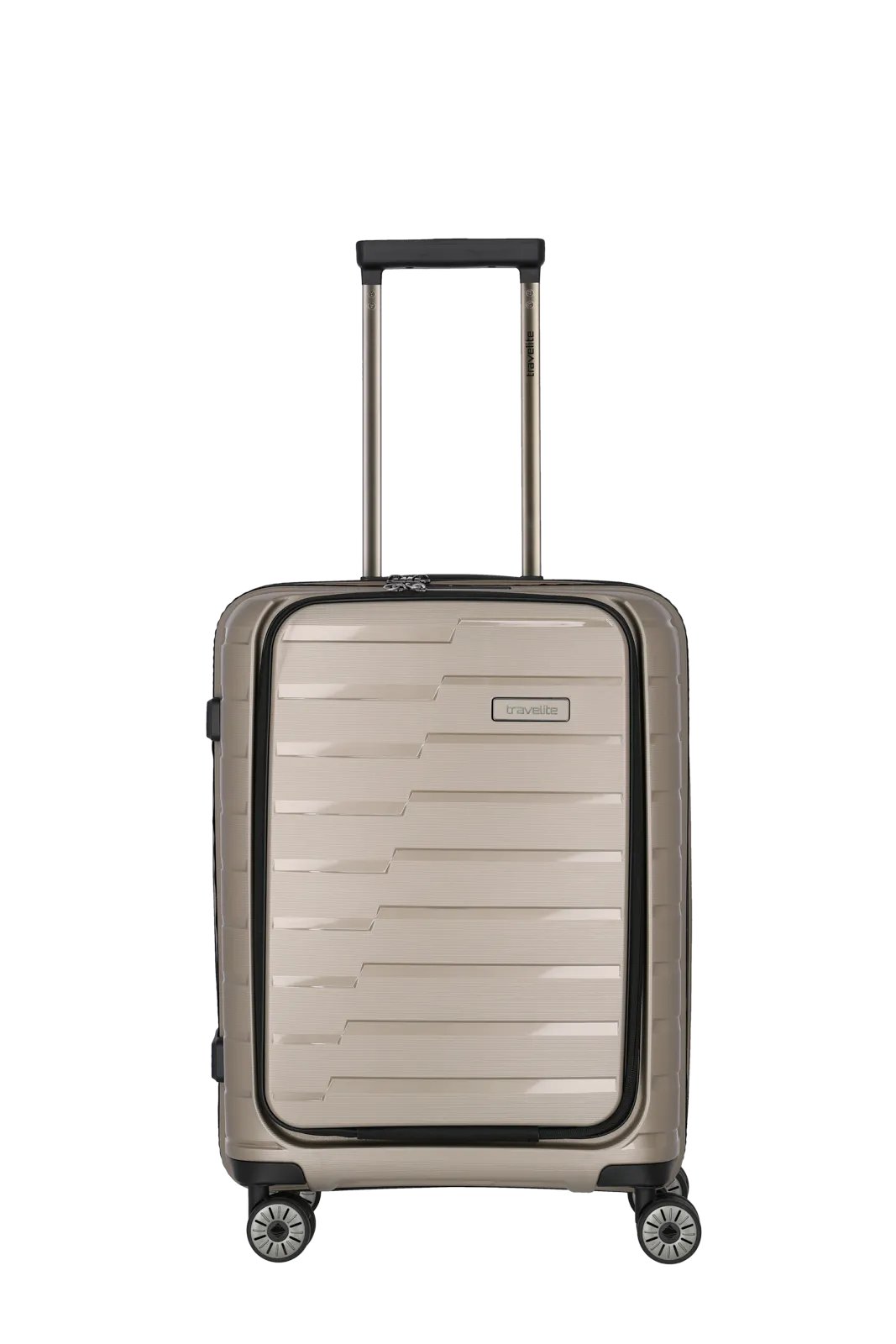 Travelite AIR BASE 4w Trolley S Vortasche, Champagner Travelite AIR BASE 4w Trolley S Vortasche, Champagner