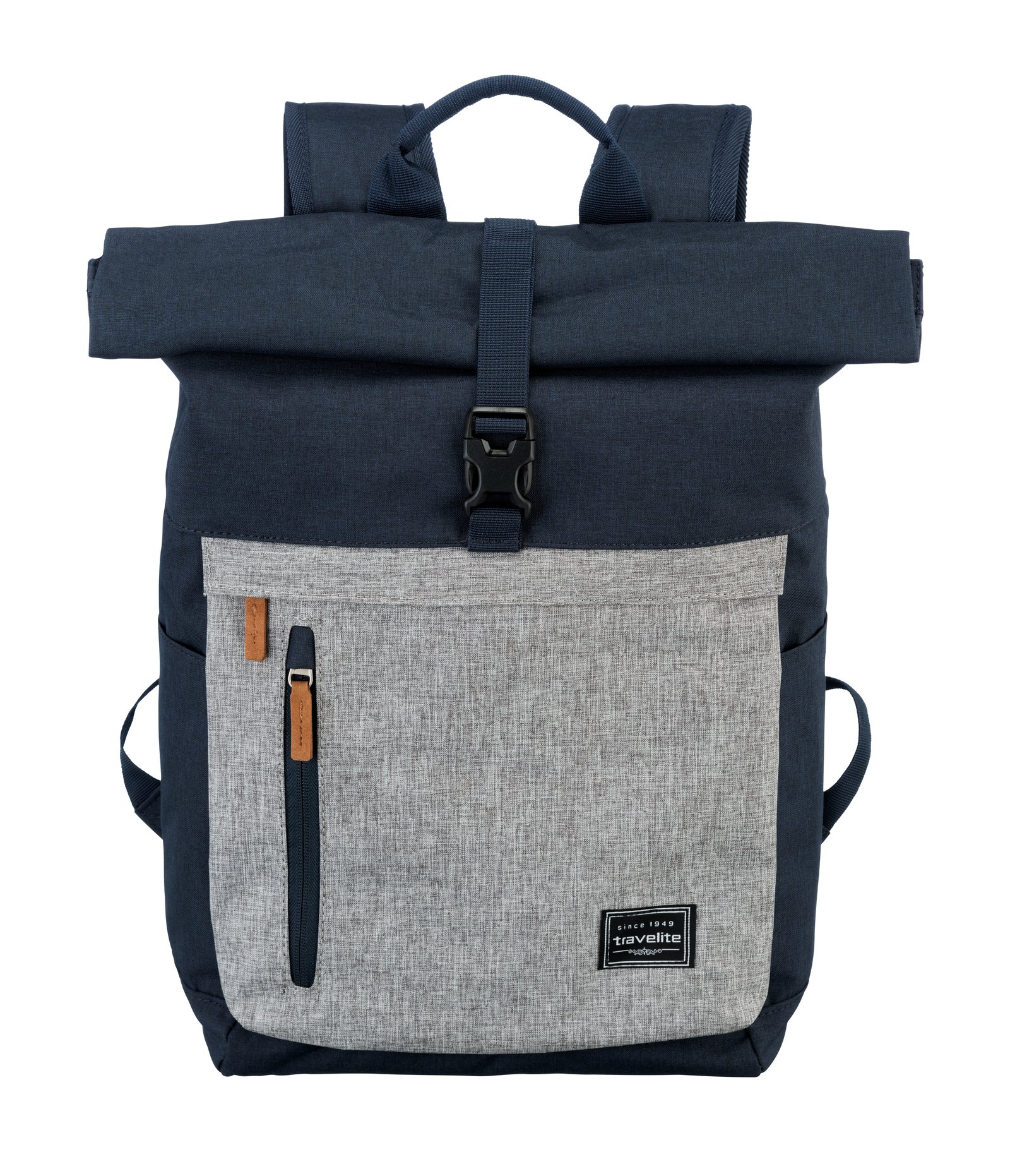 Travelite BASICS Rollup Rucksack, Marine/Grau